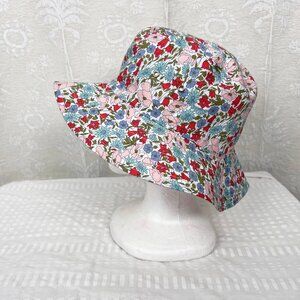 J. Crew x Liberty pink floral bucket hat cotton M/L cottagecore whimsical flower